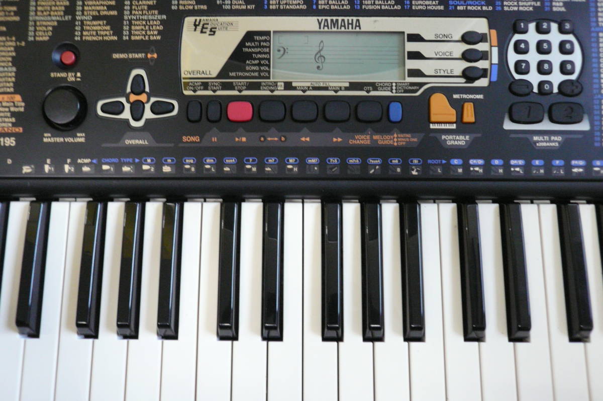 中古欠品部品あり　YAMAHA /ヤマハPORTATONE PSR-195　アダプター付き [1-1418] ◆送料無料(北海道・沖縄・離島は除く)◆_画像7