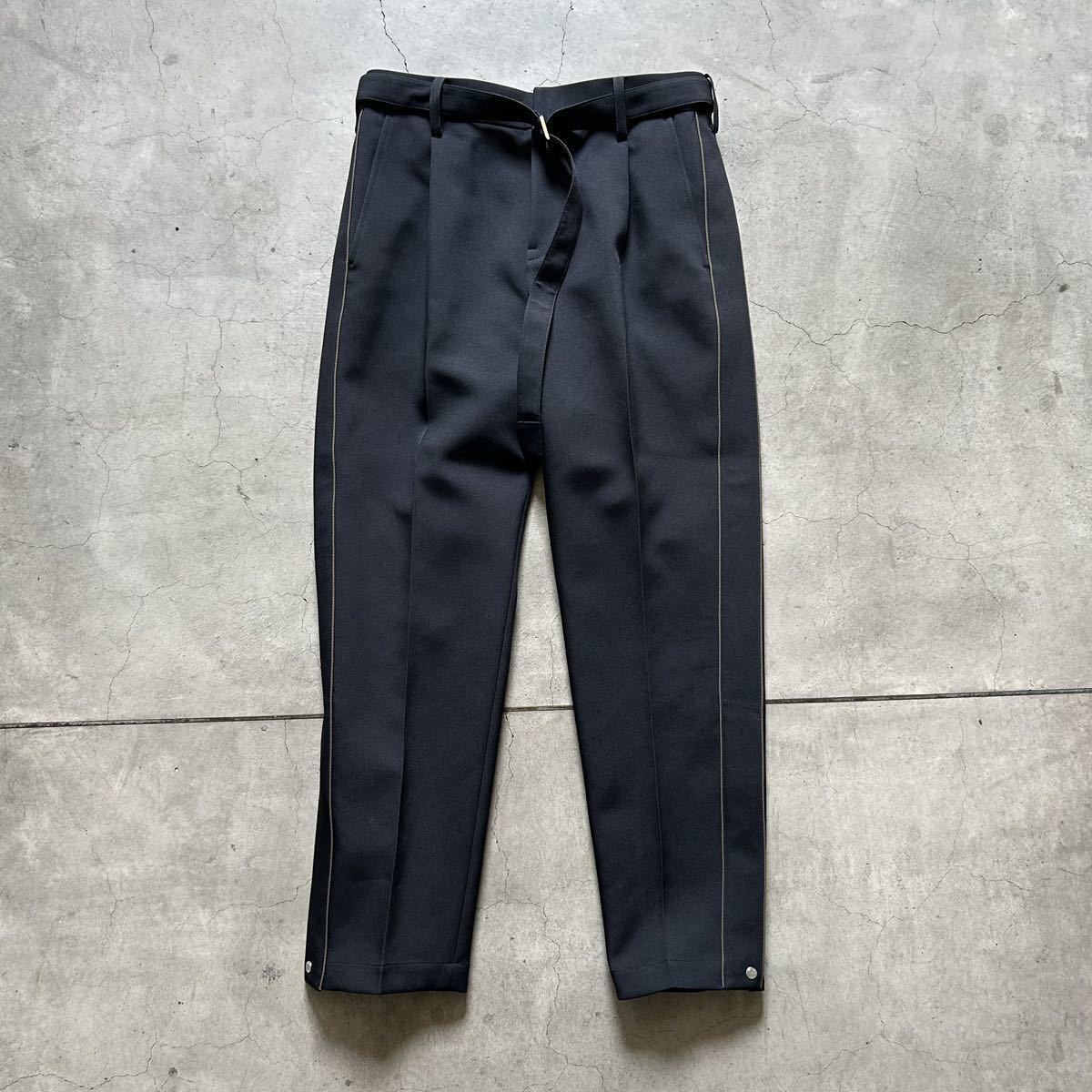 22aw sacai サカイ / Technical Jersey Pants / size 3 black ブラック