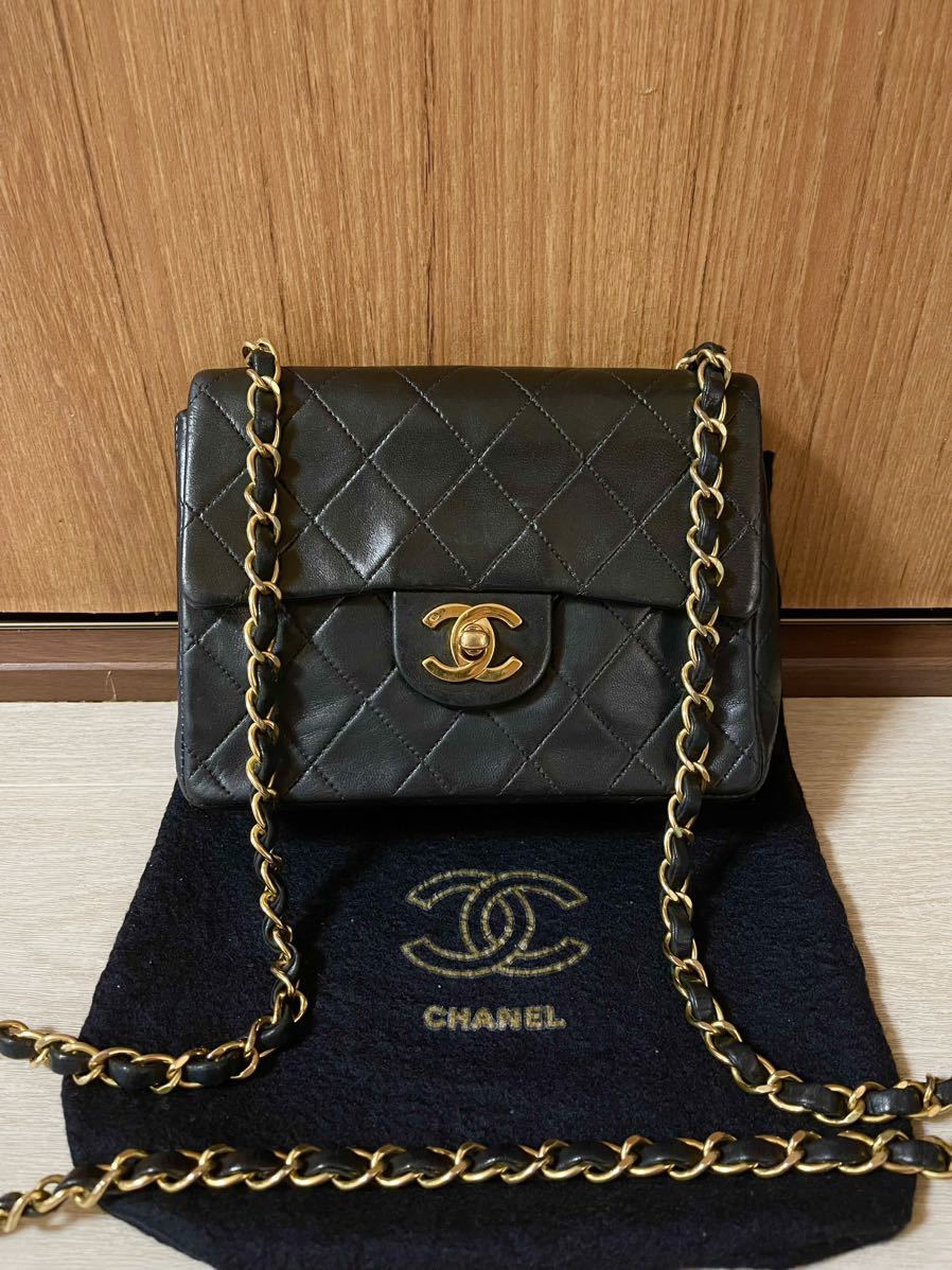 消費税無し CHANEL シャネル 美品 正規品 ミニ 保存袋あり シリアル