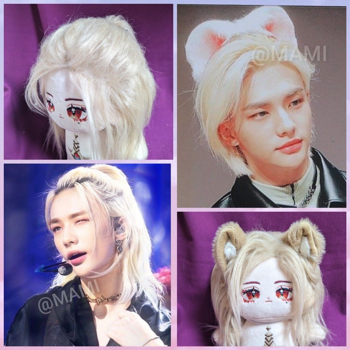 ★ straykids 金髪ロン毛 ヒョンジン 20cm ぬいぐるみ ★ドール ぬいちゃん hyunjin