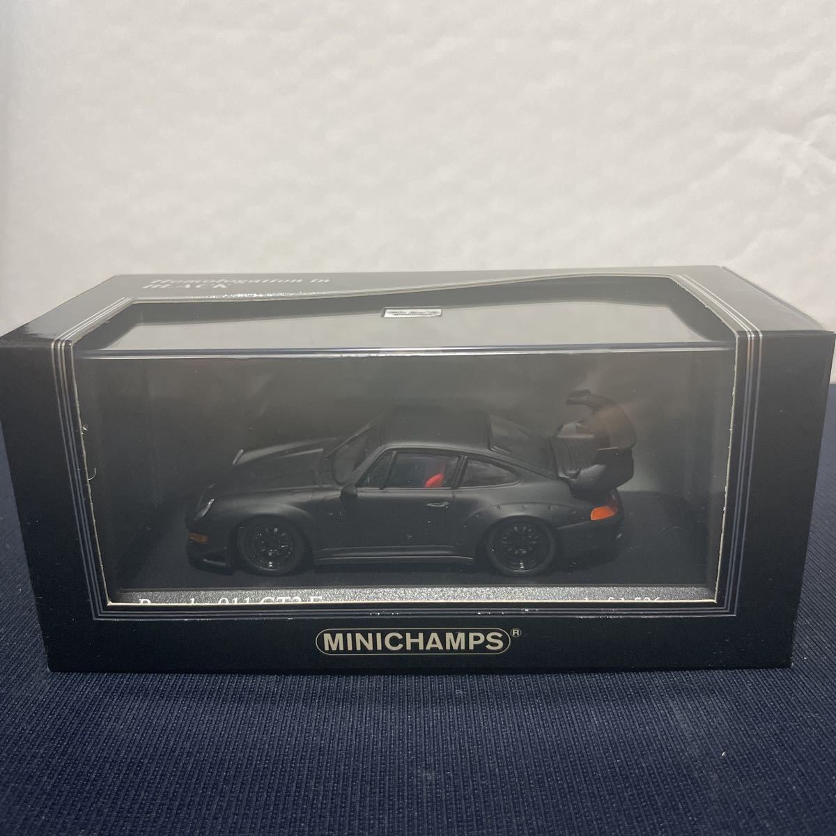 1/43 ミニチャンプス 超希少 京商別注 911(993)GT2 Evo ホモロゲーション イン ブラック 暗室保管美品_画像1