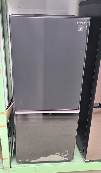【中古品】 シャープ SHARP 137L ノンフロン冷凍冷蔵庫 2ドア 左右付替タイプ SJ-GD14E-B 冷蔵91L 冷凍46L 2019年製 ○YR-16523○