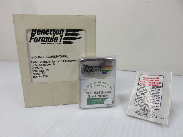 【中古品】ZIPPO Benetton Formula1 ○YR-16187○