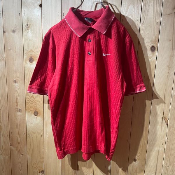 [KWT4175] NIKE Nike polo-shirt men's red M pohs 