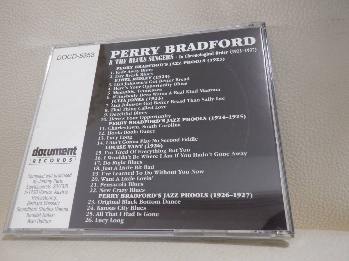 [CD] PERRY BRADFORD & THE BLUES SINGERS / 1923 - 1927 (JULIA JONES 他)_画像2