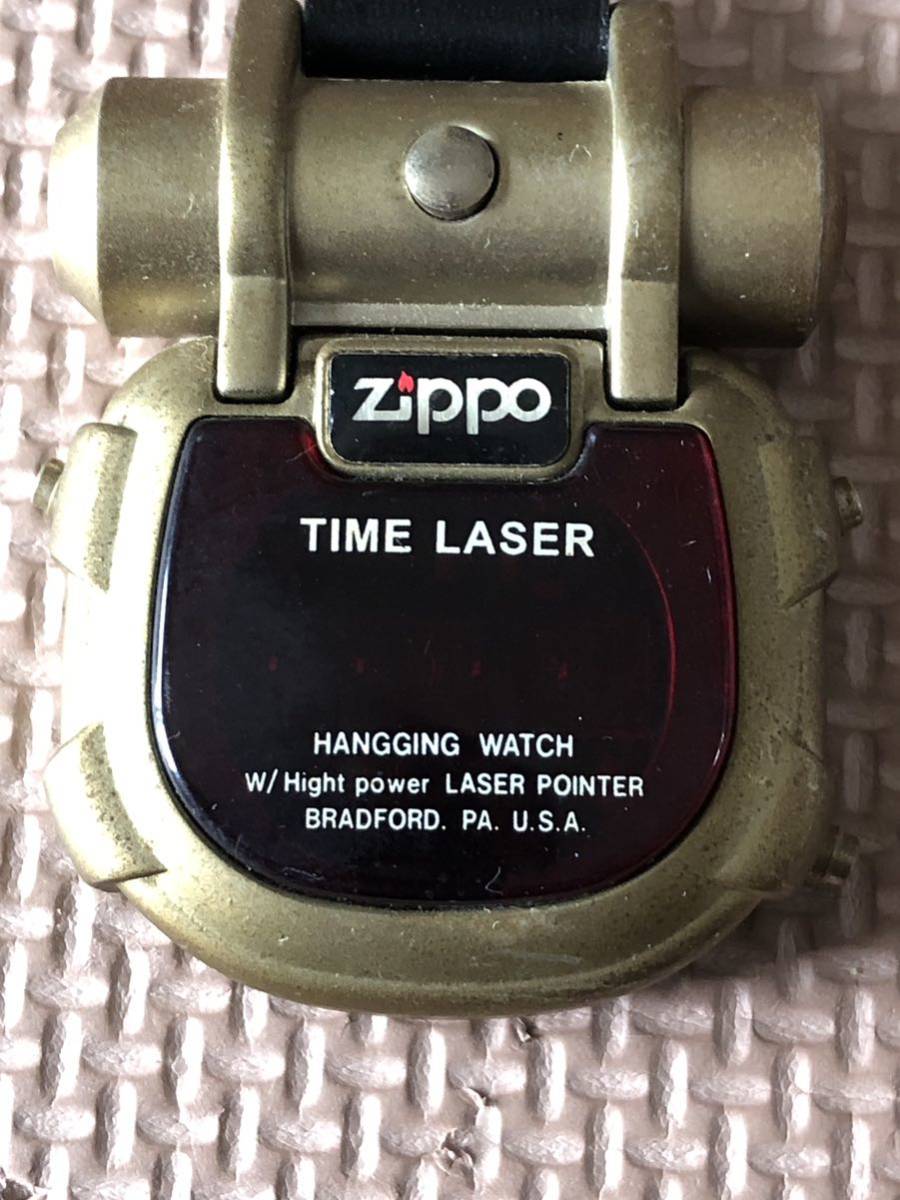 ZIPPO ジッポ オイルライター TIME LASER タイムレーザー LED デジタルウォッチ ジャンク_画像2