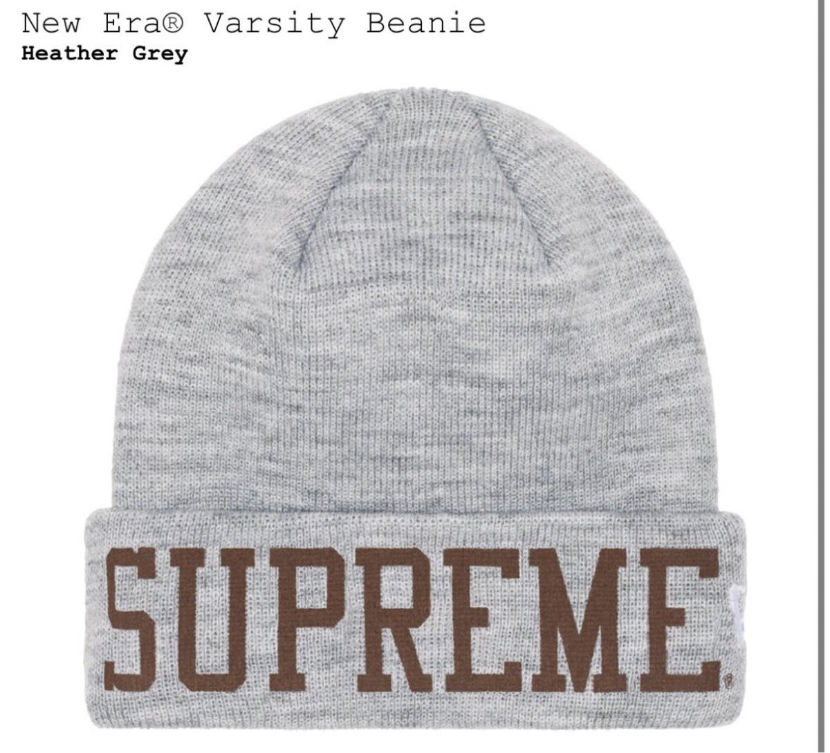 65 完売品 Supreme NewEra Varsity Beanie グレー-