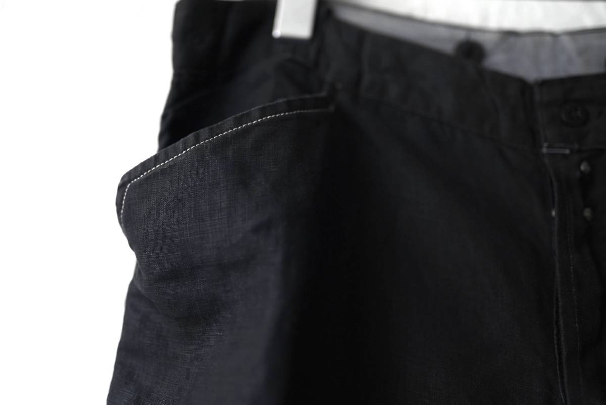 1950's Black Linen Maguignon Pants ブラックリネンマキニョンパンツ / French Vintage(フレンチ ヴィンテージ)_画像4