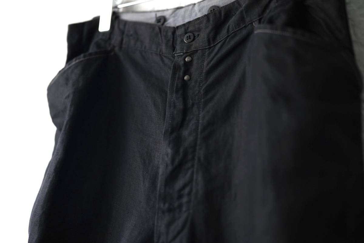 1950's Black Linen Maguignon Pants ブラックリネンマキニョンパンツ / French Vintage(フレンチ ヴィンテージ)_画像3