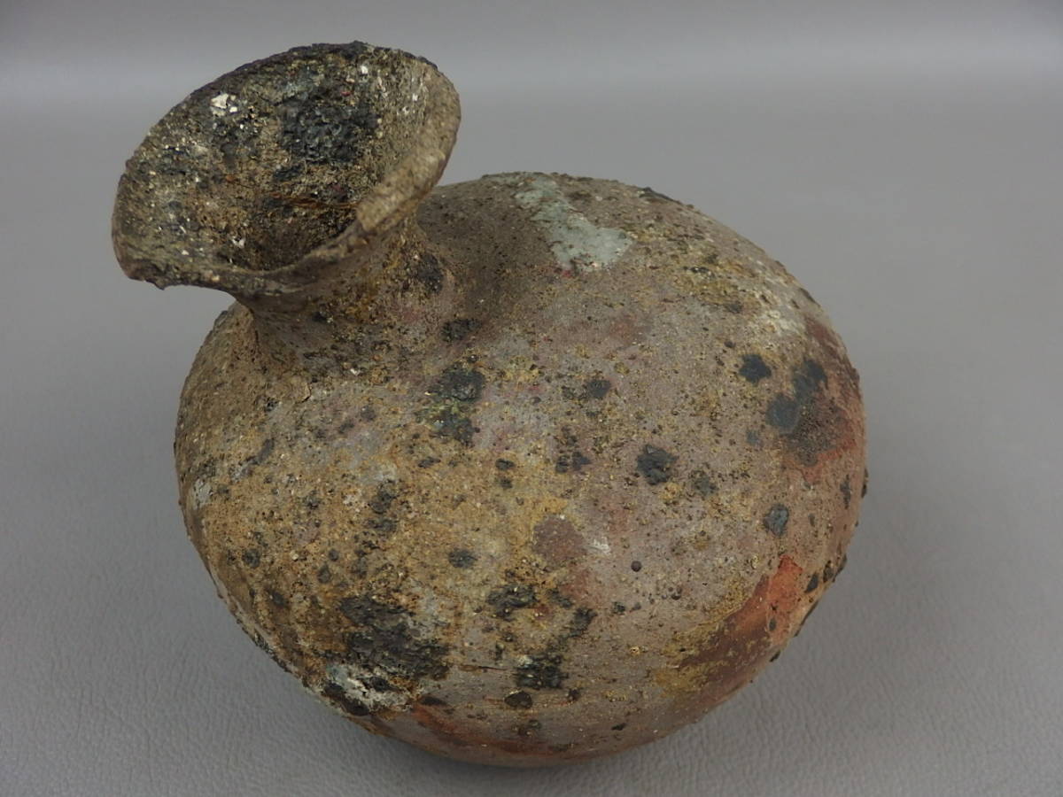 公式ショップ】 【骨董・茶道具】☆古い 須恵器鴨形須恵器 平瓶 提瓶