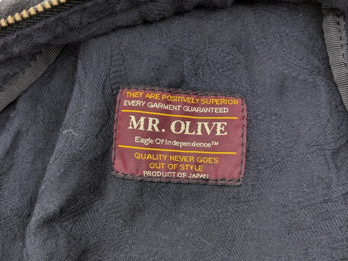 ∀ MR.OLIVE ミスターオリーブ ウォータープルーフ ライトレザー アーバン デイパック リュック バックパック 撥水レザー_画像8