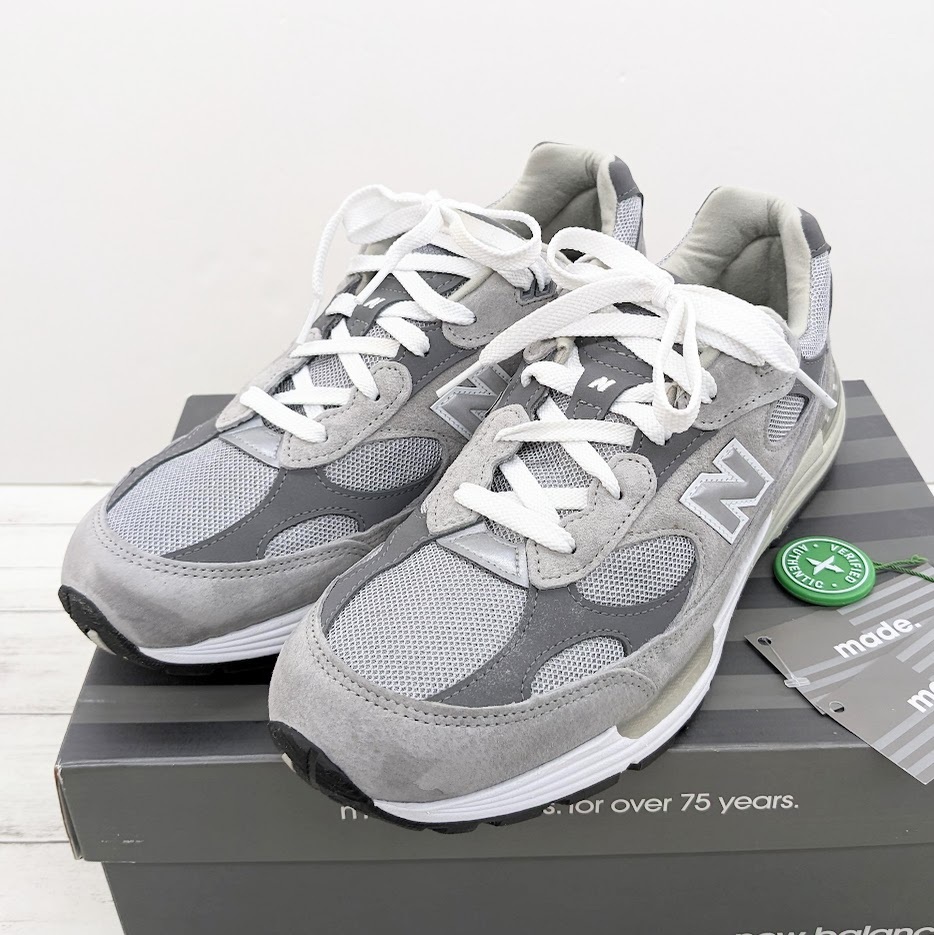 美品 NEW BALANCE ニューバランス M992GR 992 M992 スニーカー GRAY グレー_画像1