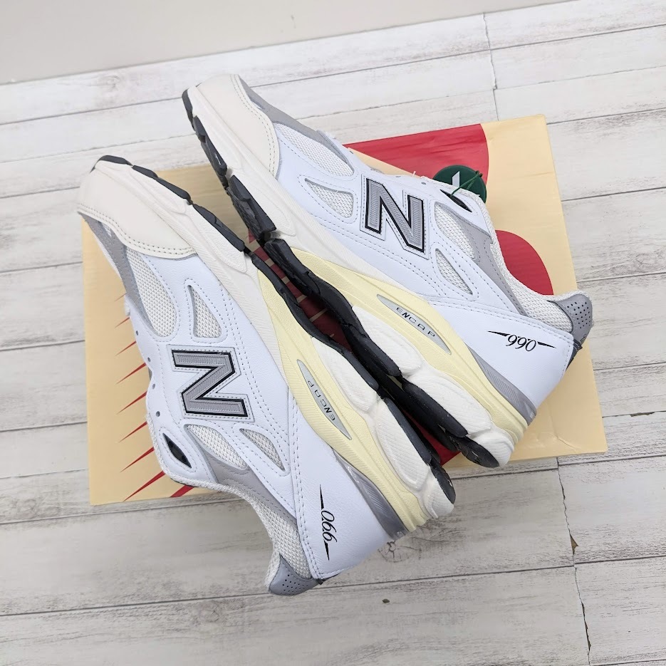 ∀ 未使用品 New Balance ニューバランス M990AL3 990 v3 Made in USA アメリカ製 Sea Salt シーソルト テディサンティス ホワイト系 白_画像5