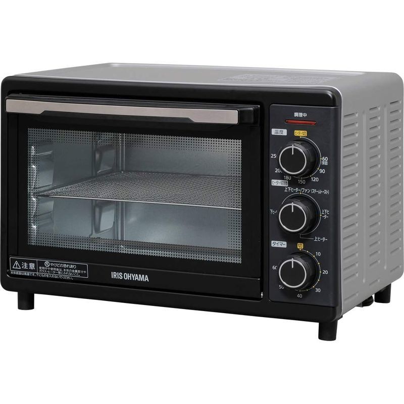 アイリスオーヤマ コンベクションオーブン ノンフライヤー スチームトースター シルバー FVC-D15B-S