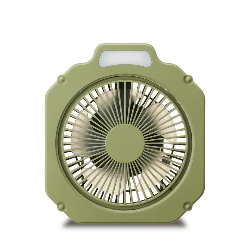 ドウシシャ Wind GEAR(ウインドギア) 扇風機 アウトドア LEDライト付 防水機能 (IPX4) 2電源対応(充電式・USB電源)