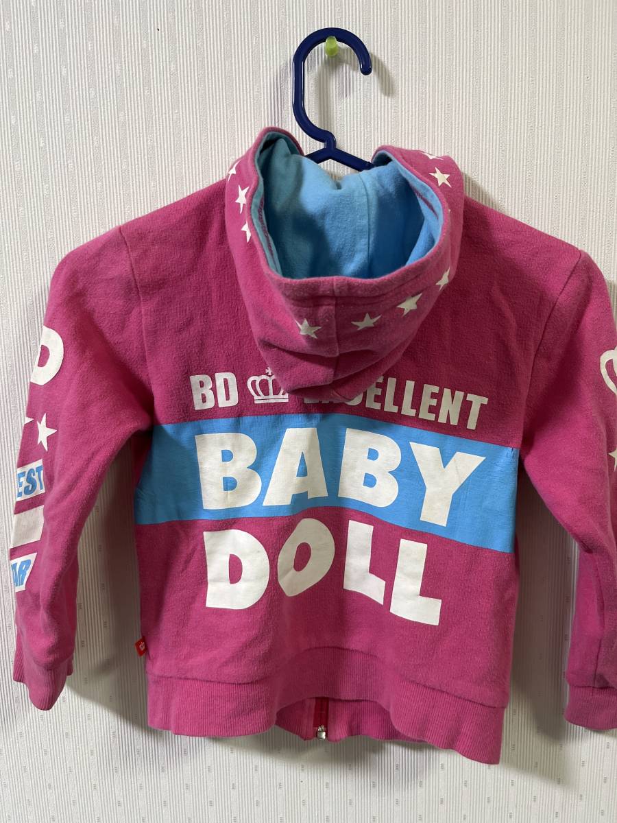  baby doll *BABY DOLL с капюшоном . футболка Parker 110 девочка ребенок одежда .. звезда розовый при быстром решении бесплатная доставка 