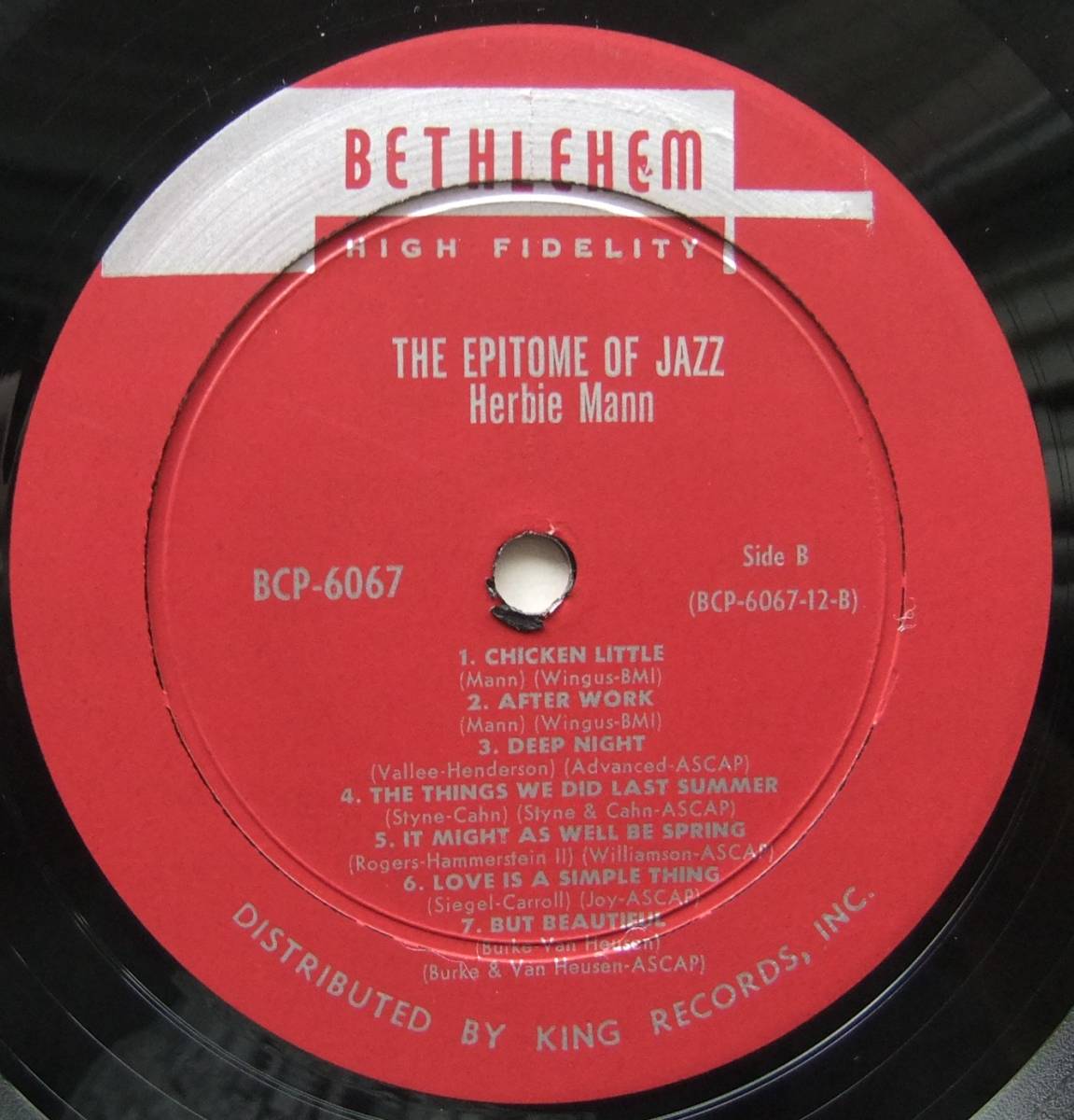 ◆ HERBIE MANN / The Epitome Of Jazz ◆ Bethlehem BCP 6067 (red:dg) ◆_画像4