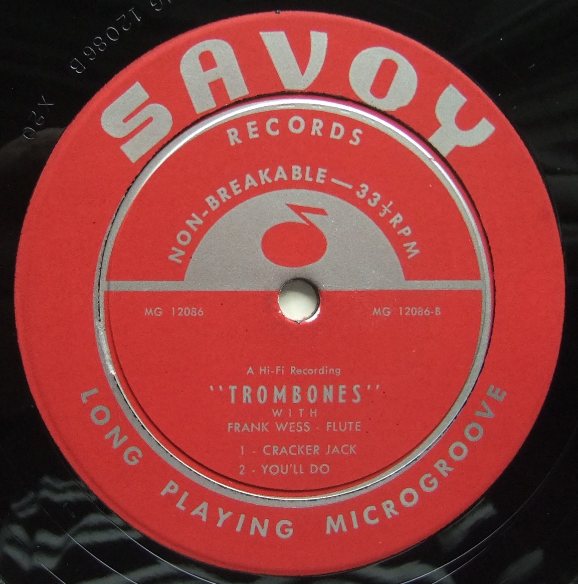 ◆ TROMBONES featuring FRANK WESS Flute ◆ Savoy MG 12086 (red:RVG:dg) ◆ W_画像4