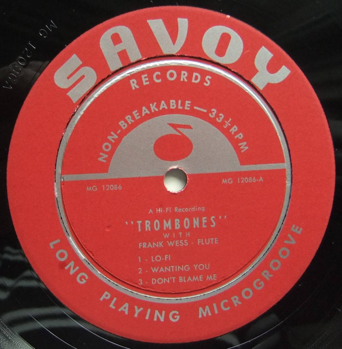 ◆ TROMBONES featuring FRANK WESS Flute ◆ Savoy MG 12086 (red:RVG:dg) ◆ W_画像3