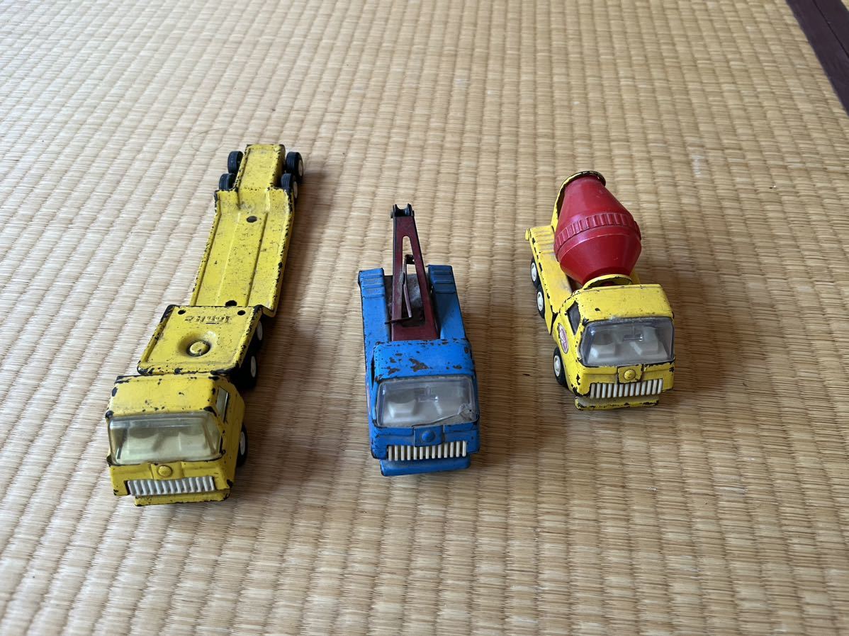 TONKA トンカ 社製　車三台　（トレーラー　レッカー　ミキサー車）昭和レトロ 玩具 当時物_画像1