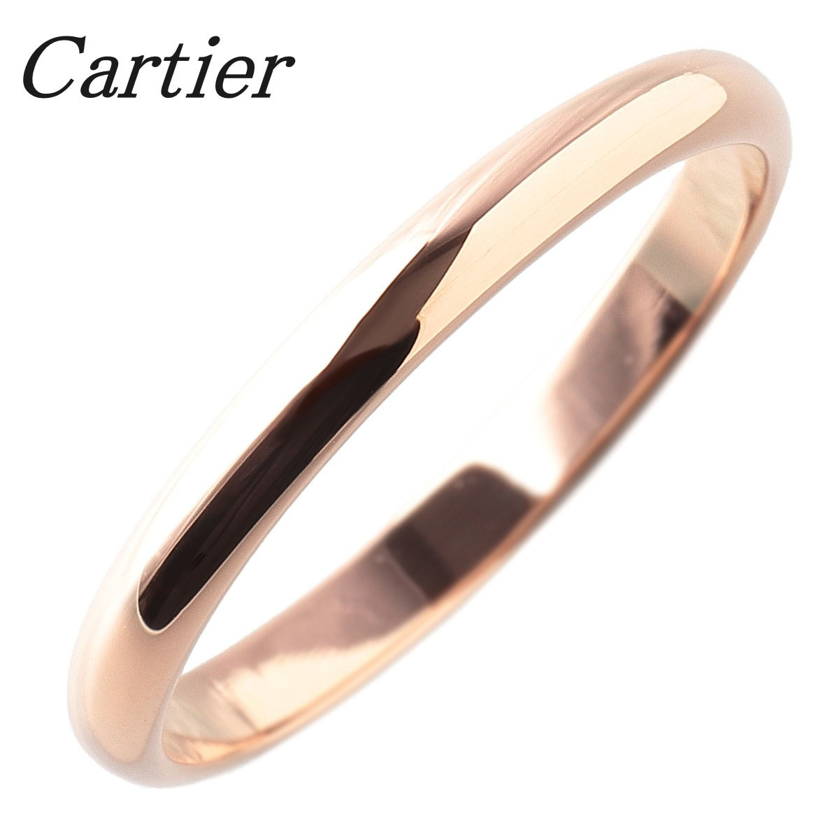 カルティエ 1895 ウェディング リング #55 幅2.4mm Au750PG 保証書(2019年) 新品仕上げ済 Cartier【14115】_画像1