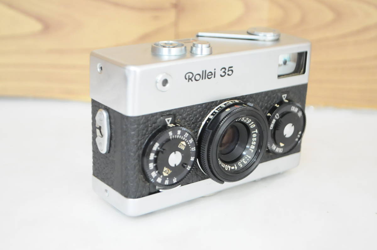 超美品 ローライ Rollei 35 Tessar 40mm F3.5 シルバー ドイツ製 シャッター動作確認済み_画像3