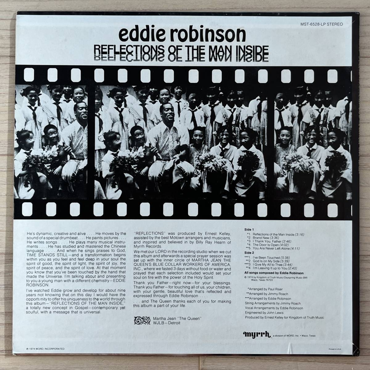 【US盤/Vinyl/12''/Myrrh/MST-6528-LP/74年盤】Eddie Robinson / Reflections Of The Man Inside ............................ //Gospel//_画像2