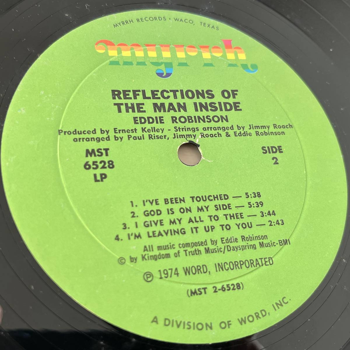 【US盤/Vinyl/12''/Myrrh/MST-6528-LP/74年盤】Eddie Robinson / Reflections Of The Man Inside ............................ //Gospel//_画像6