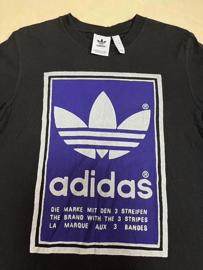 adidas originals アディダス オリジナルス パープル ラベル Tシャツ 半袖 黒 トップス サイズL