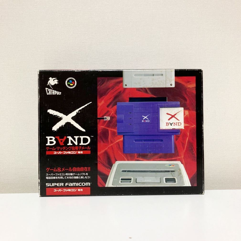 【レア】SFC　X BAND　スーパーファミコン用通信モデム　SNESコンバーター　箱説付き