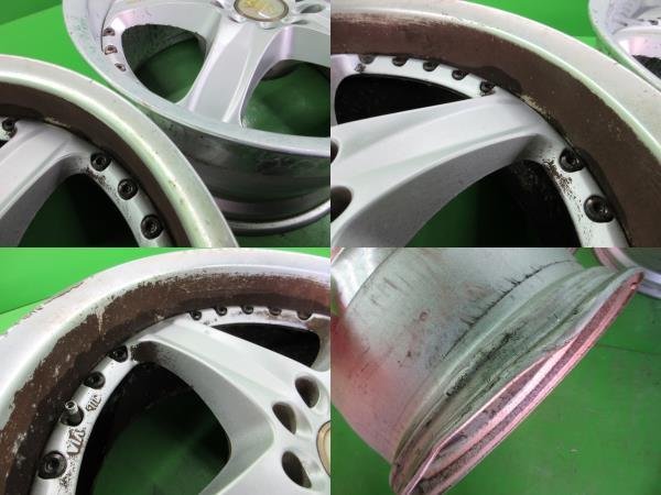 深リム!PCD114.3 RAYS VOLK Racing AV3 9j/+22 ハブ約66㎜ 4本セット! 中古 旧車 ドリ車_画像8