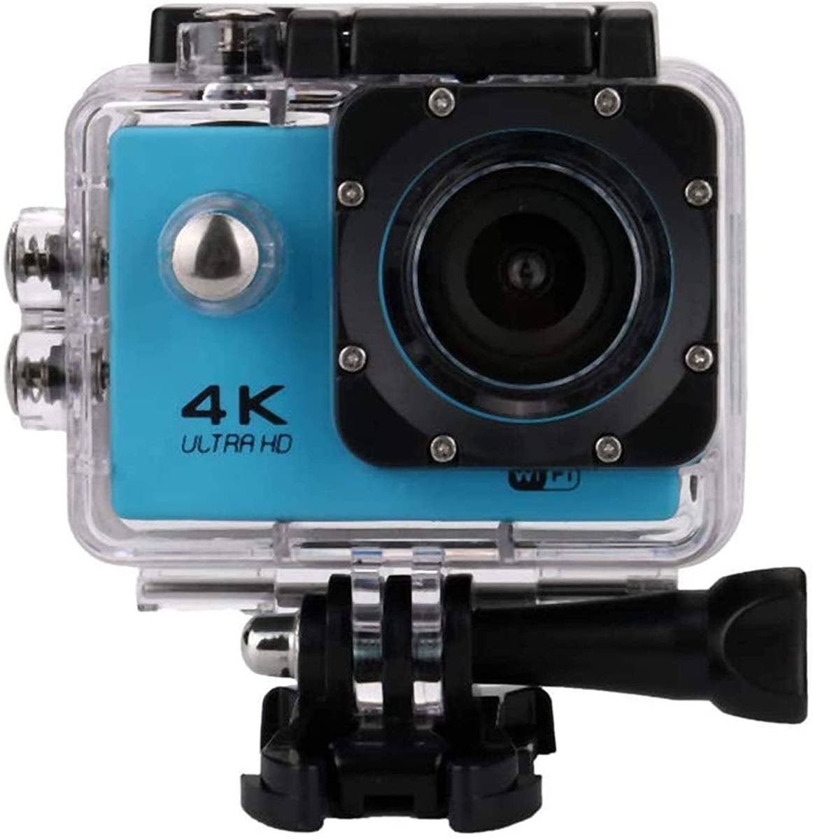 1円~送料無料 アクションカメラ 4K高画質 広角 防水 水中カメラ WIFI搭載 2インチモニター 車載モード スポーツカメラ HDMI出力 内蔵マイク_画像1