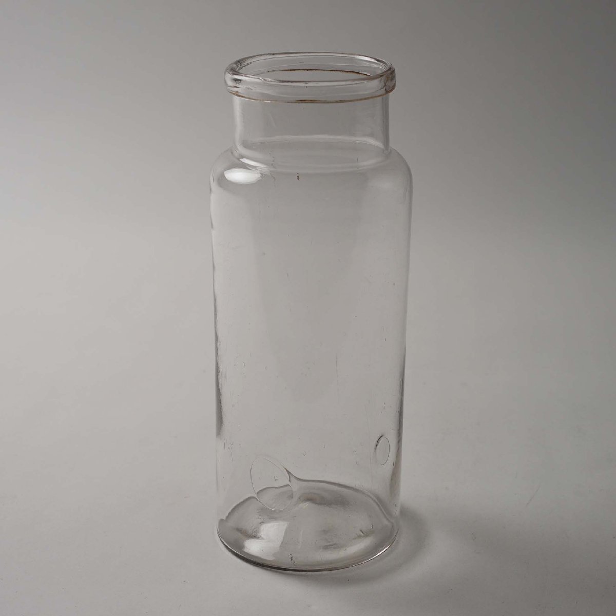フランス アンティーク ガラス瓶 ガラスボトル 花器 花瓶 手吹きガラス