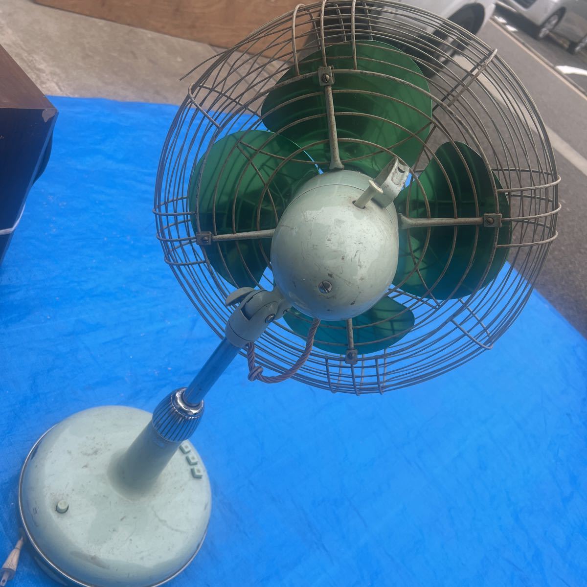 中古 昭和レトロ TOSHIBA FAN-DIA A.C.ELECTRIC FAN 東芝 ４枚羽