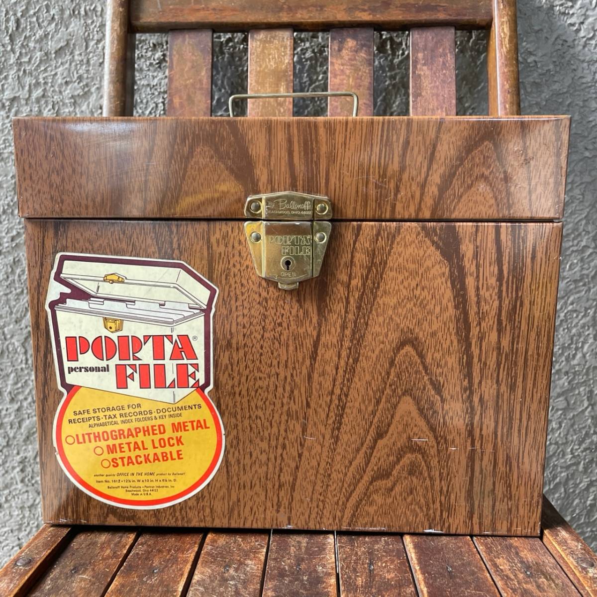 希少品！70's〜アメリカアンティーク　メタル収納缶　USA製ヴィンテージインテリア雑貨/ロサンゼルスガレージ古道具インダストリアル看板_画像6