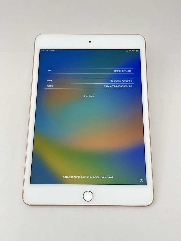 iPad mini 4 128G Gold SIMロック解除済-