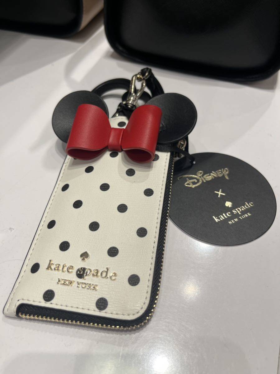 新品 Kate Spade ケイトスペード ネックストラップ ID ケース パス