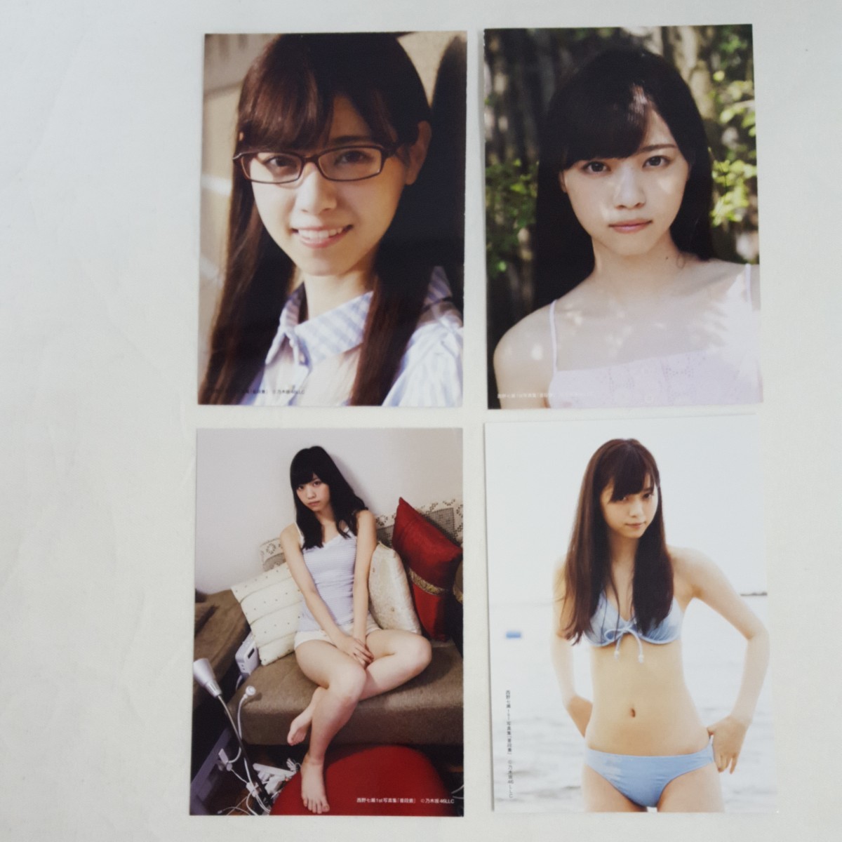 西野七瀬 1st公式写真集「 普段着 」4枚セット 特典生写真 西野七瀬 1st公式写真集「 普段着 」4枚セット 特典生写真