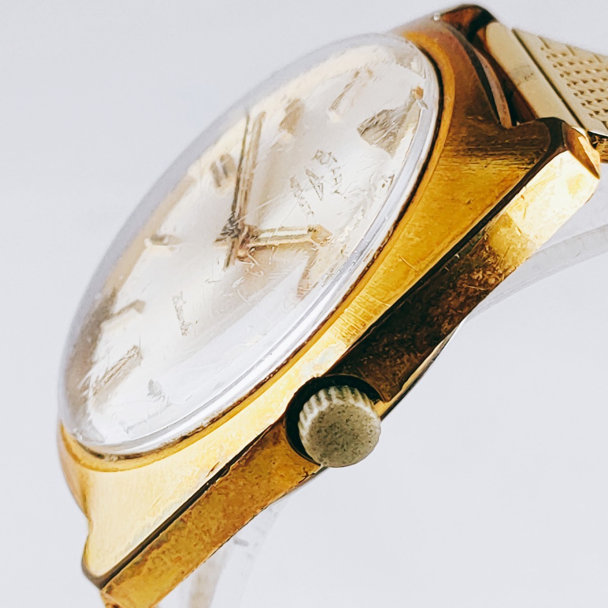 【スイス製】ROTARY ロータリー 腕時計 オートマチック 21jewels 時計 ヴィンテージ 3針 白文字盤 ゴールド基調 アクセ アンティーク_画像6