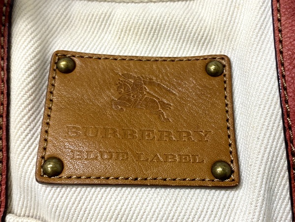 [ быстрое решение ] BURBERRY Burberry большая сумка Blue Label плечо .. бежевый парусина кожа 