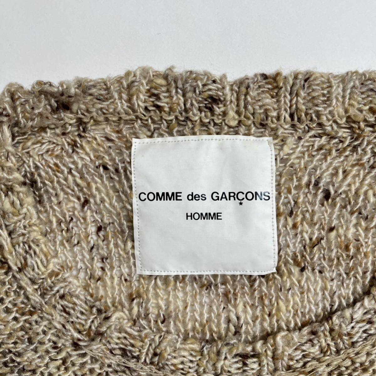 AD1995* длинный вязаный Comme des Garcons comme des garcons свитер Vintage архив Vintage Homme archive рисовое поле средний . один Old teka Homme 