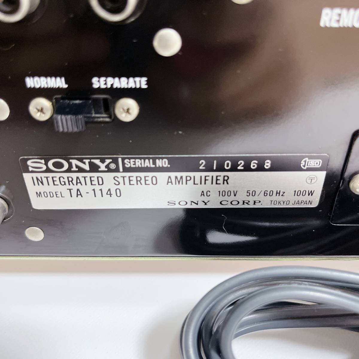 SONY プリメインアンプ TA-1140 動作品 ソニー 全音出し確認済み メンテナンス済み 高級品 希少品 T034419800