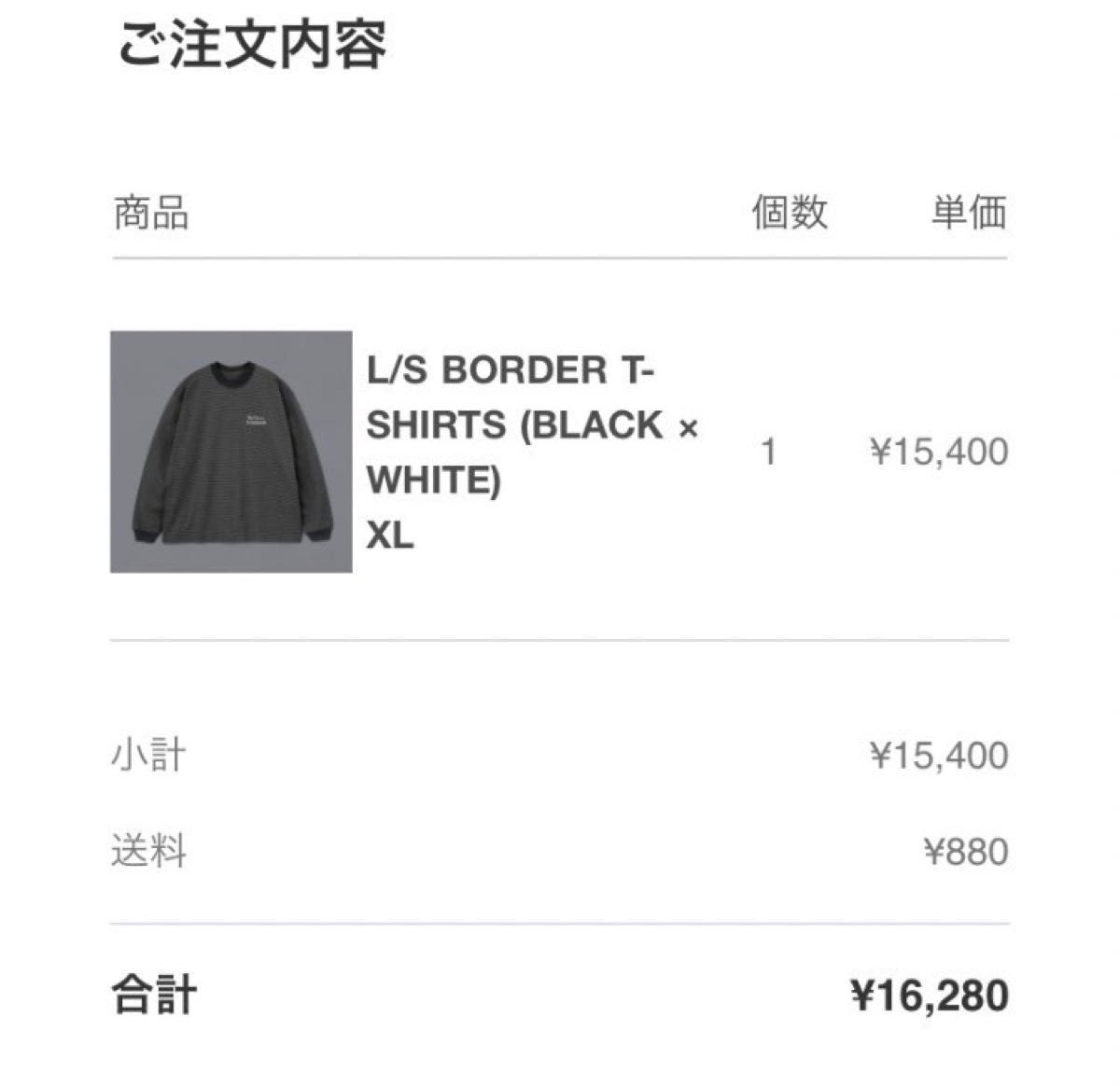 ennoy L/S BORDER T-SHIRTS black white XLサイズ｜PayPayフリマ