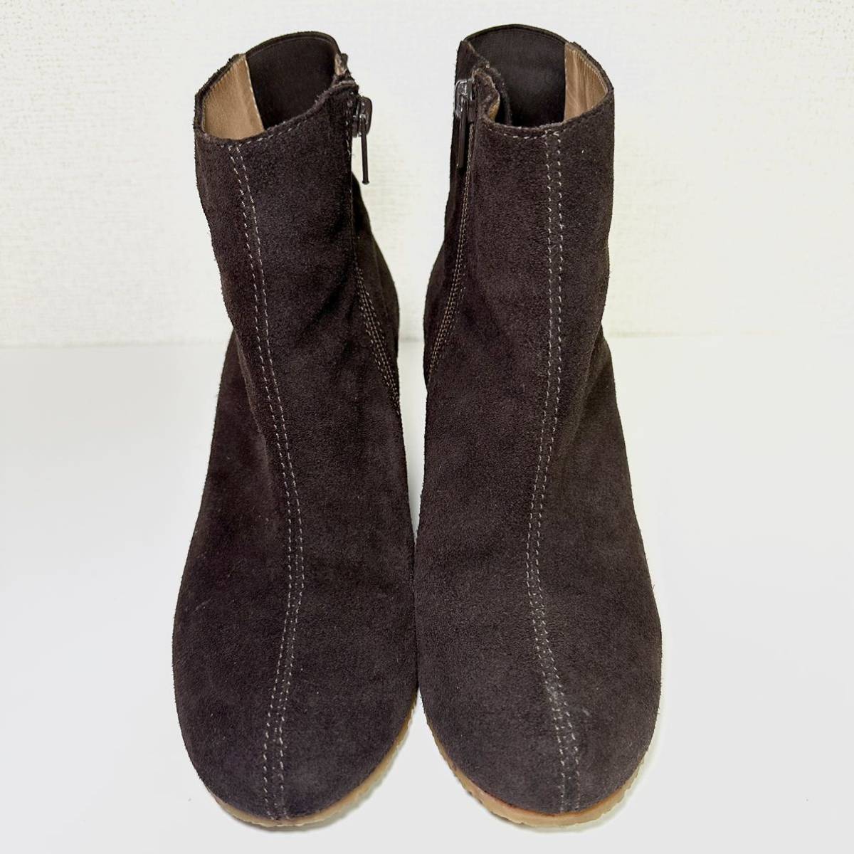 即決/MM6 Maison Margiela/エムエムシックスメゾンマルジェラ/ショートブーツ/レディース/スエード/ダークブラウン/37 23.5cm 革靴