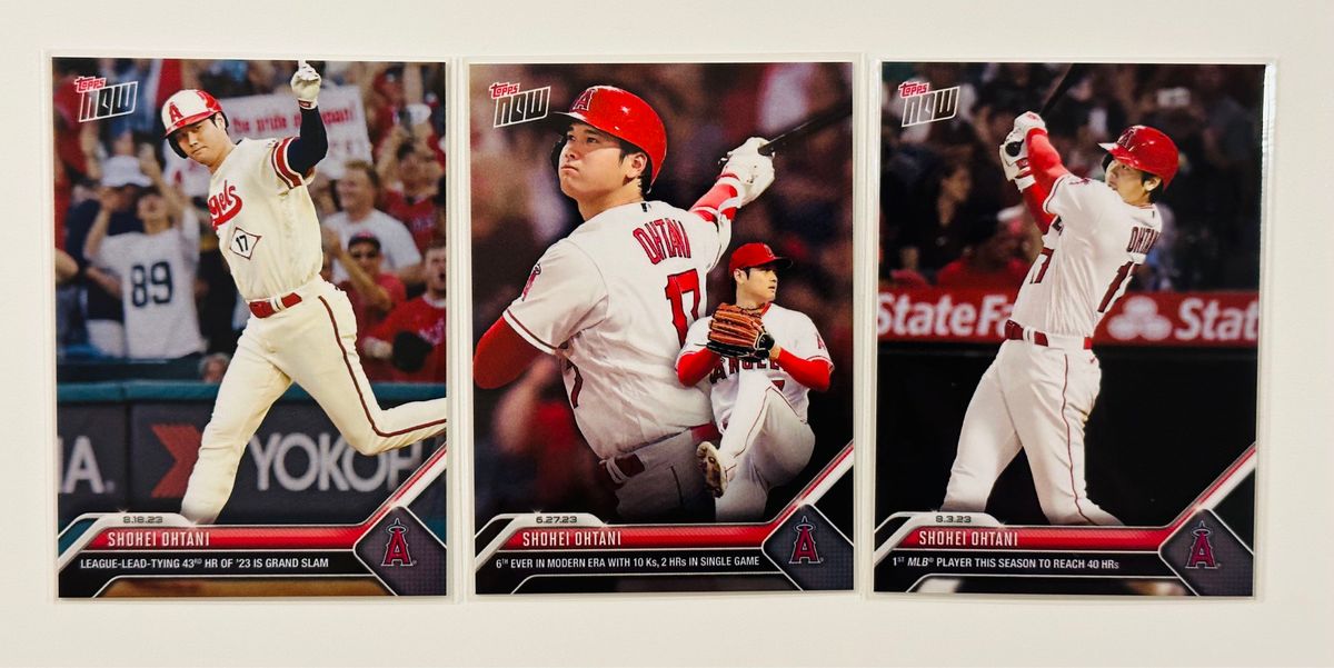 Topps now 大谷翔平 カード 3点セット Topps now MLB 大谷翔平 カード 3枚セット|Yahoo!フリマ(旧