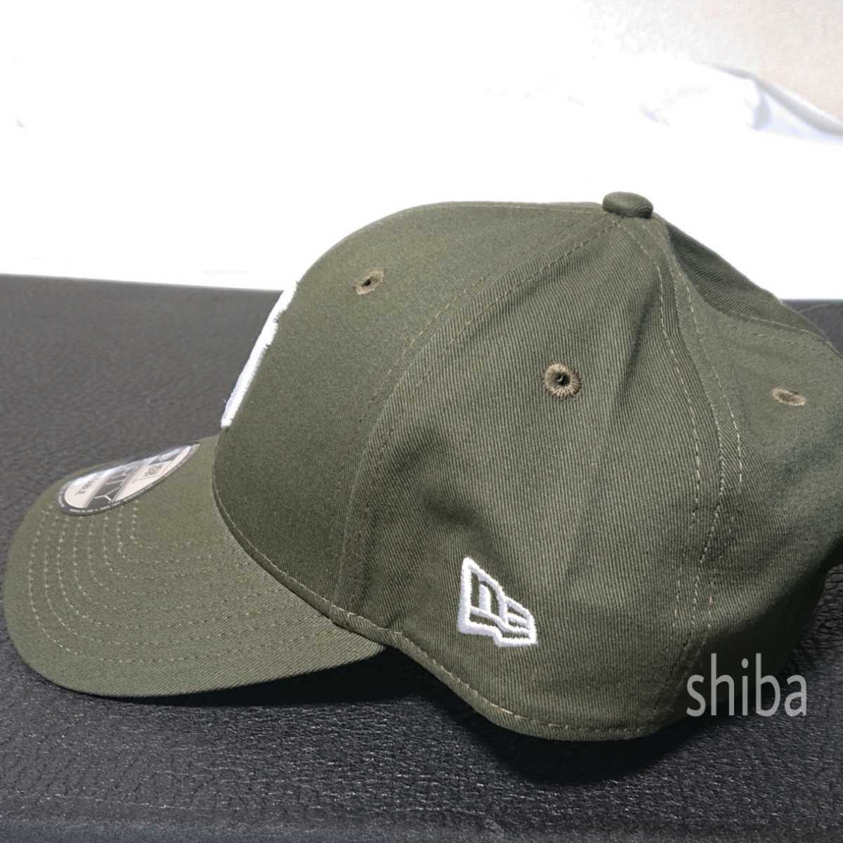 NEW ERA ニューエラ キャップ ハット 帽子 カーキ 緑 ニューヨーク ヤンキース 野球 MLB 海外限定 フリーサイズ_画像3