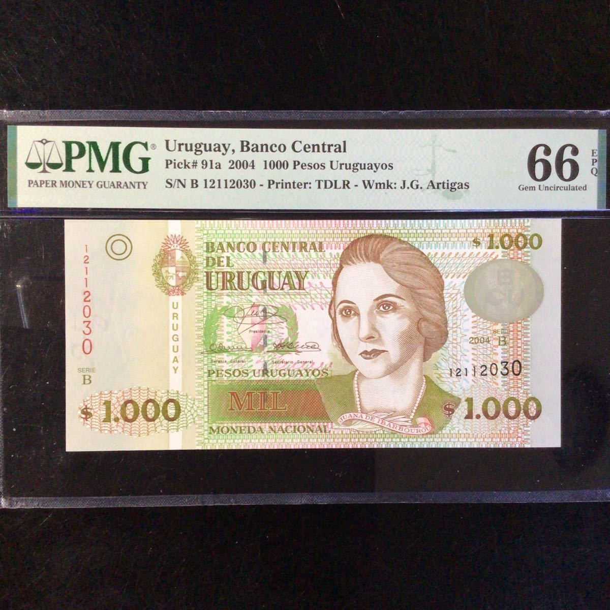 World Banknote Grading URUGUAY《Banco Central》1000 Pesos