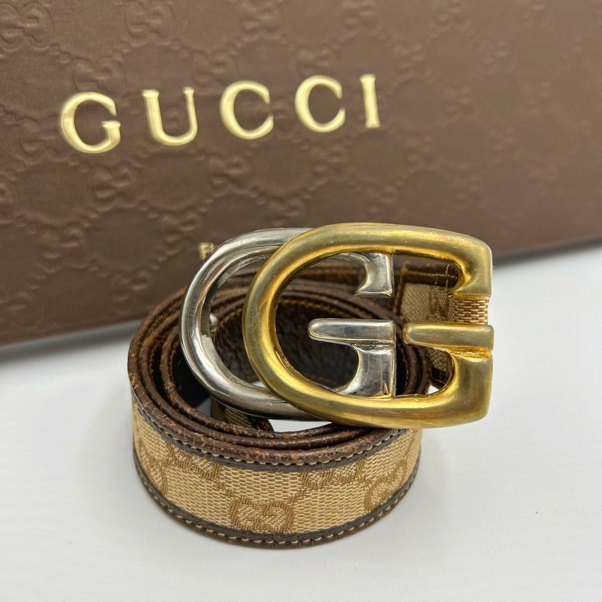 安いそれに目立つ GUCCI グッチ ベルト GG インターロッキング