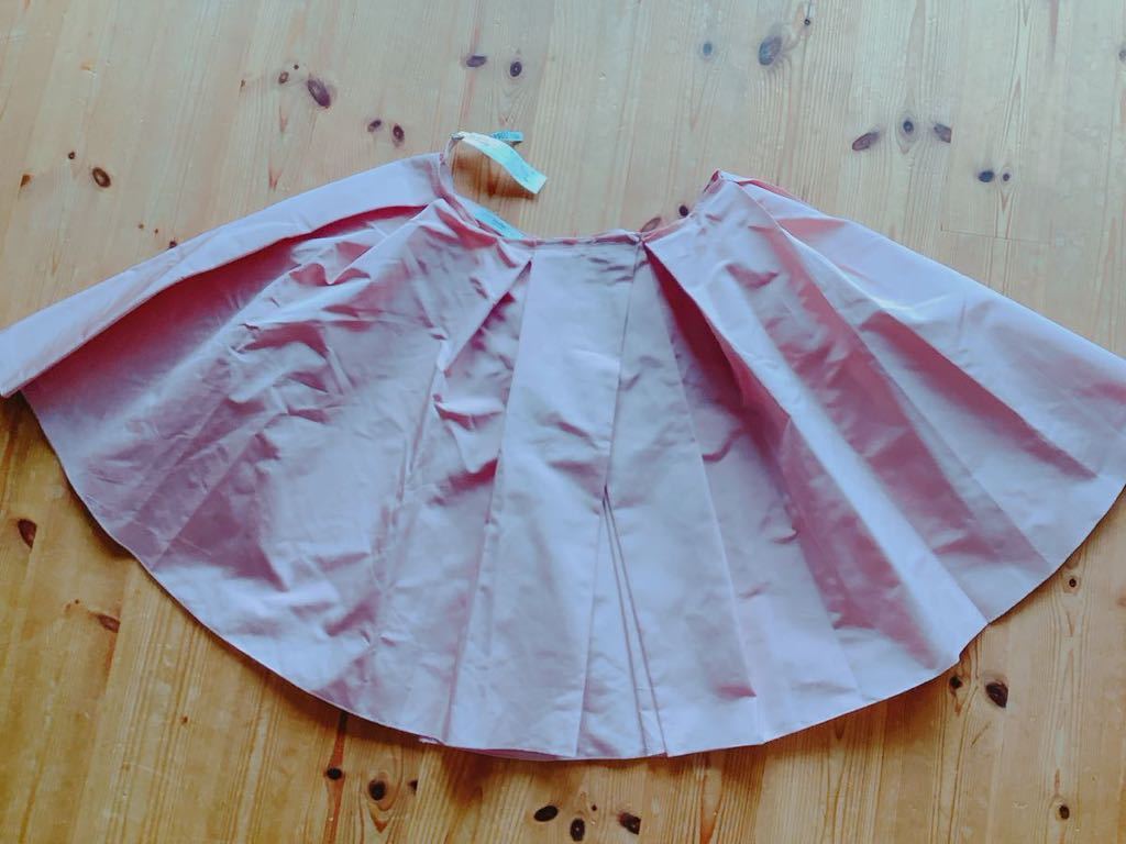 【PRADA】プラダ　ピンク　タックプリーツスカート　44/Lサイズ程度_画像6
