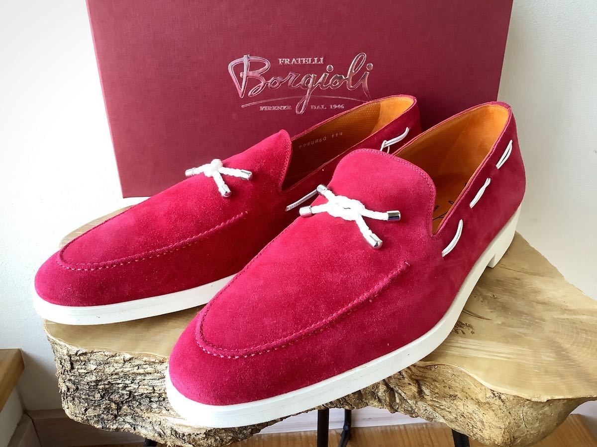 【Fratelli Borgioli】フラテッリ ボルジョーリ　スェード　ローファー　スリッポン　紳士靴　11ハーフ/30ｃｍ程度